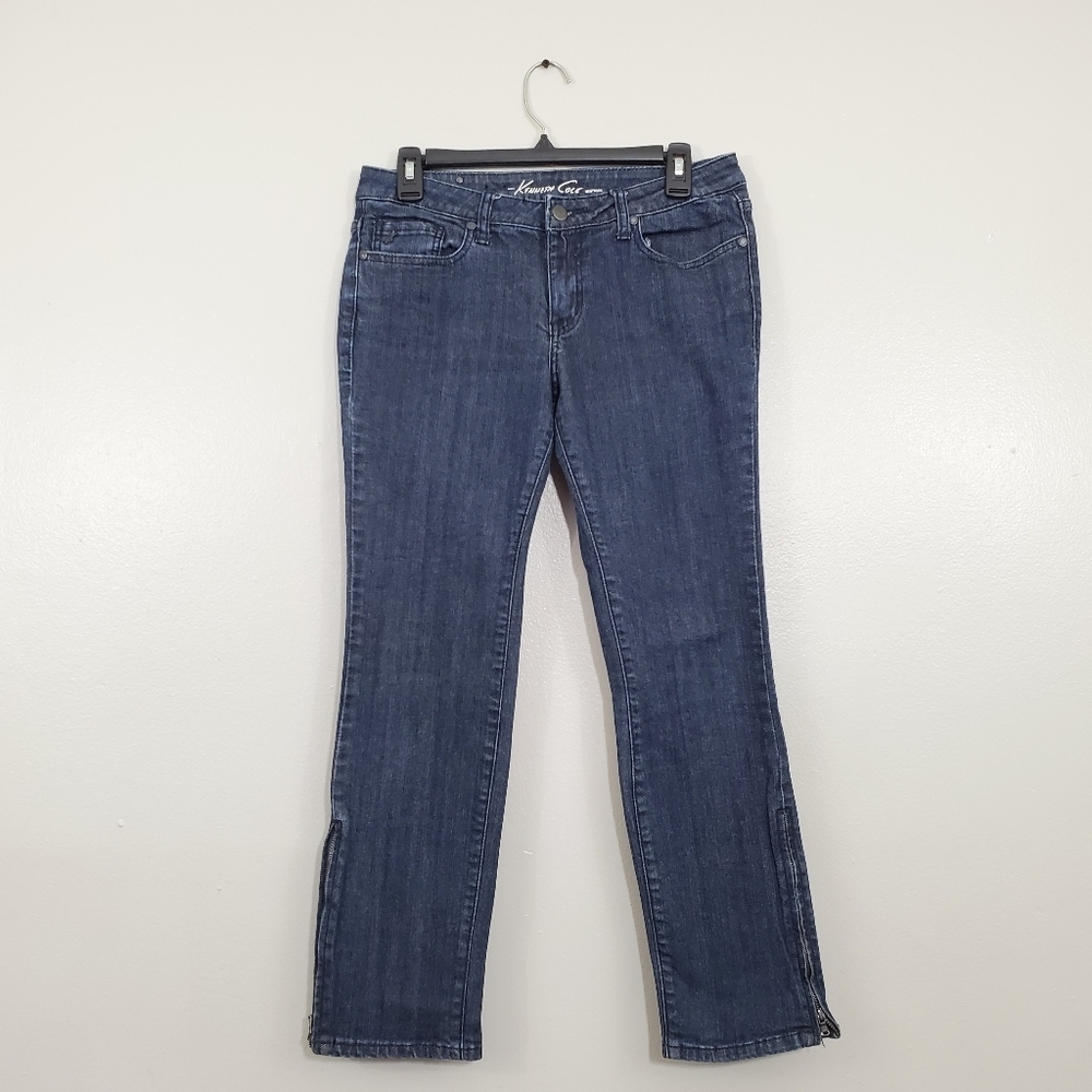 Kenneth Cole Straight Leg Jeans w Ankle Zip